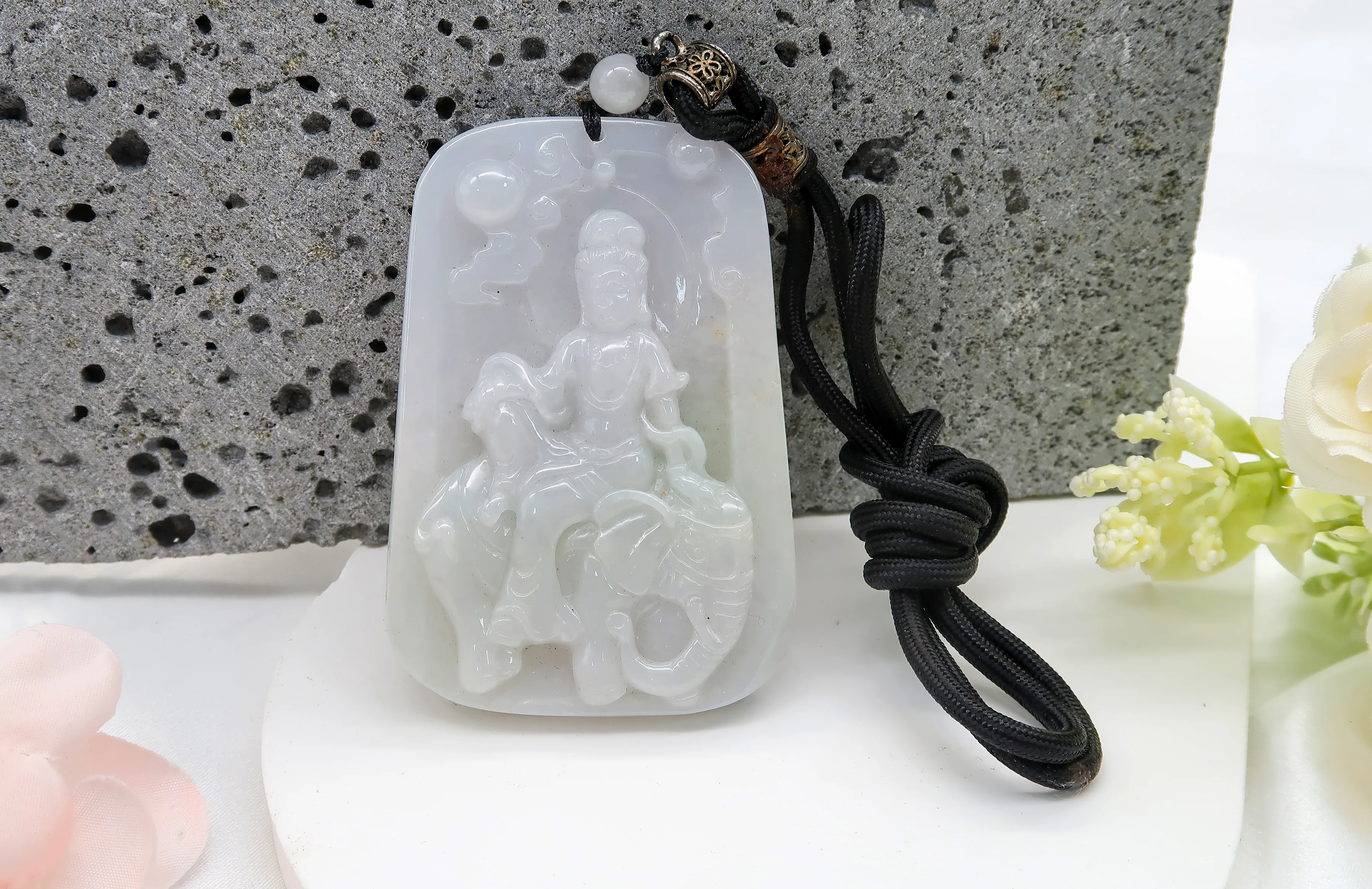 《普賢妙相》祥瑞翡翠吊墜項鍊