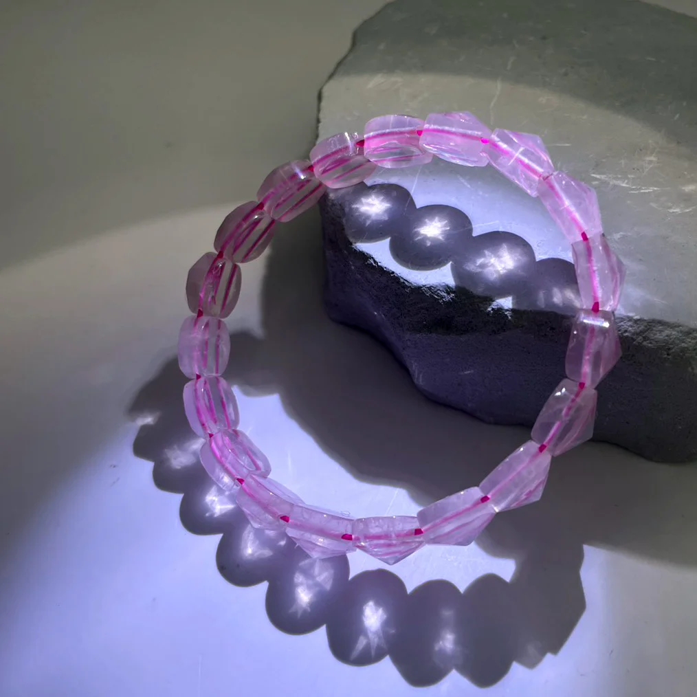 Pearl & Rose Crystal Bracelet Set 珍珠粉晶雙鍊組｜優雅甜美系列