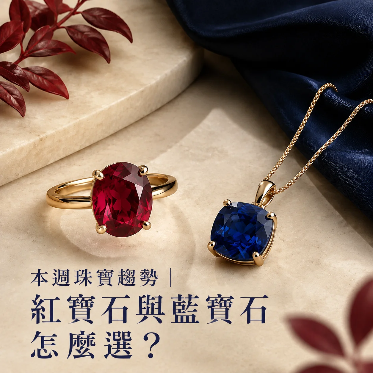 本週珠寶趨勢｜紅寶石與藍寶石怎麼選？