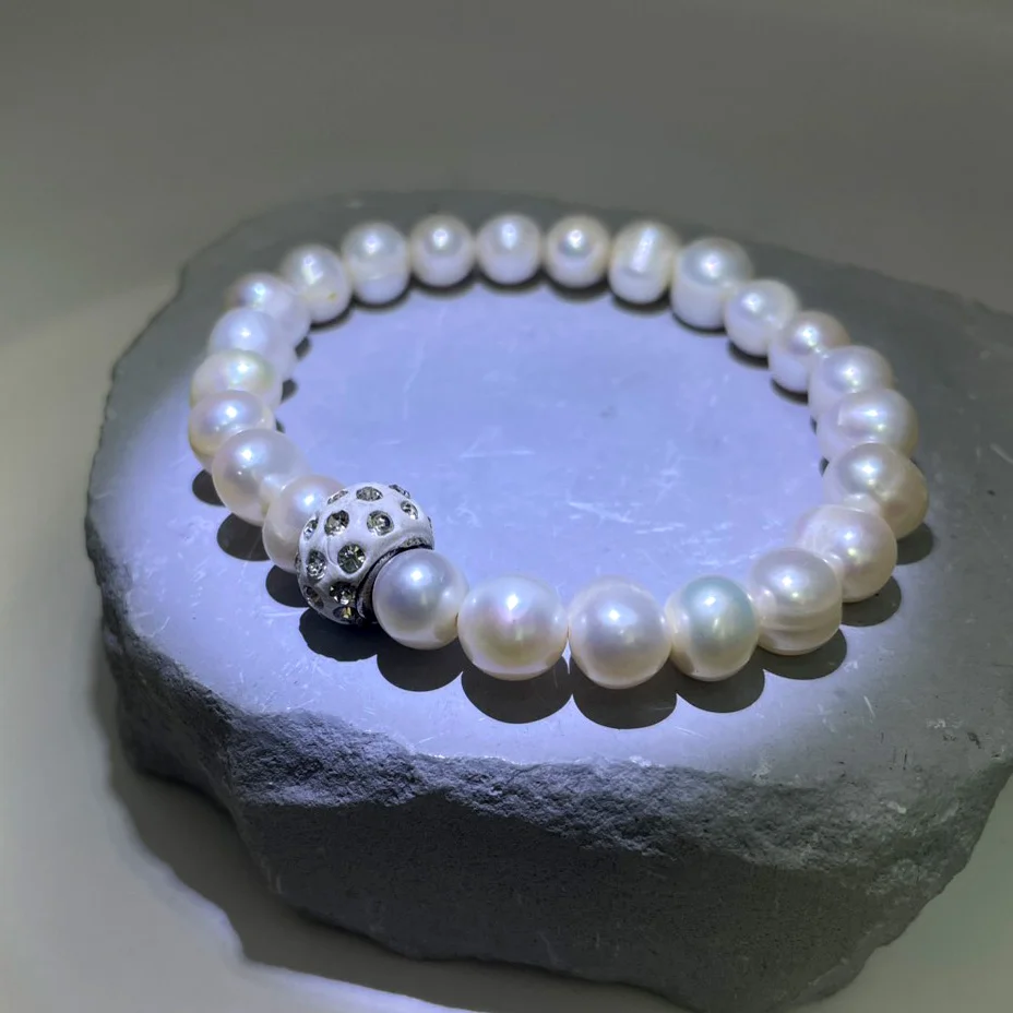 Pearl & Rose Crystal Bracelet Set 珍珠粉晶雙鍊組｜優雅甜美系列