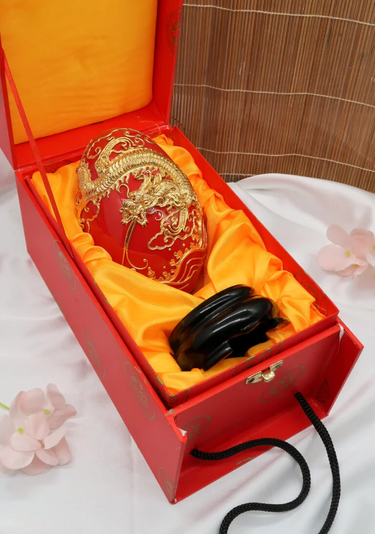 《瑞氣金龍》吉祥蛋擺飾｜龍騰祥瑞藝術精品・企業送禮・開幕賀禮・收藏擺飾