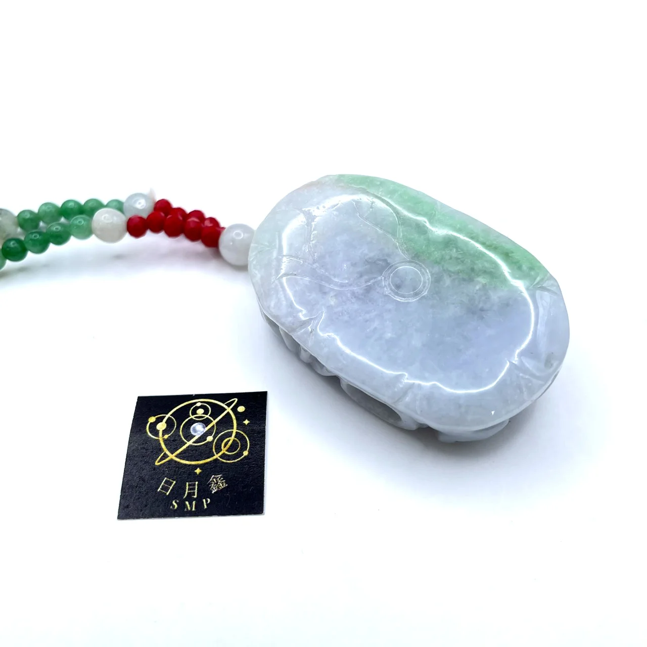 浮雕翡翠多彩珠鍊