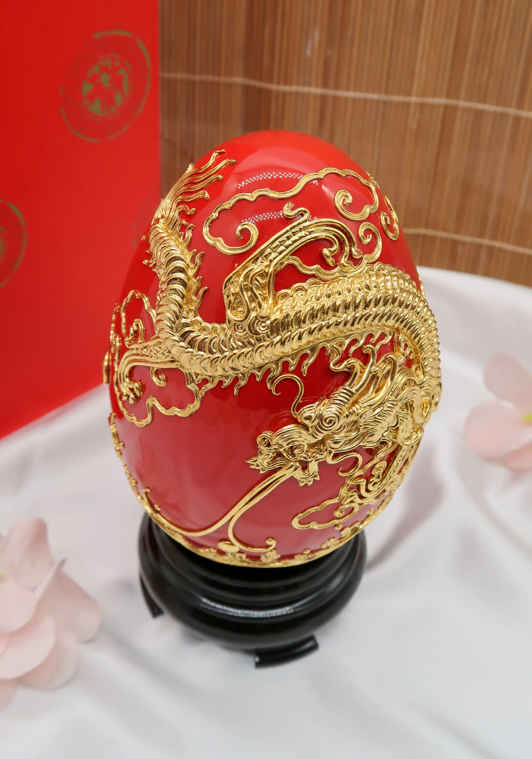 《瑞氣金龍》吉祥蛋擺飾｜龍騰祥瑞藝術精品・企業送禮・開幕賀禮・收藏擺飾