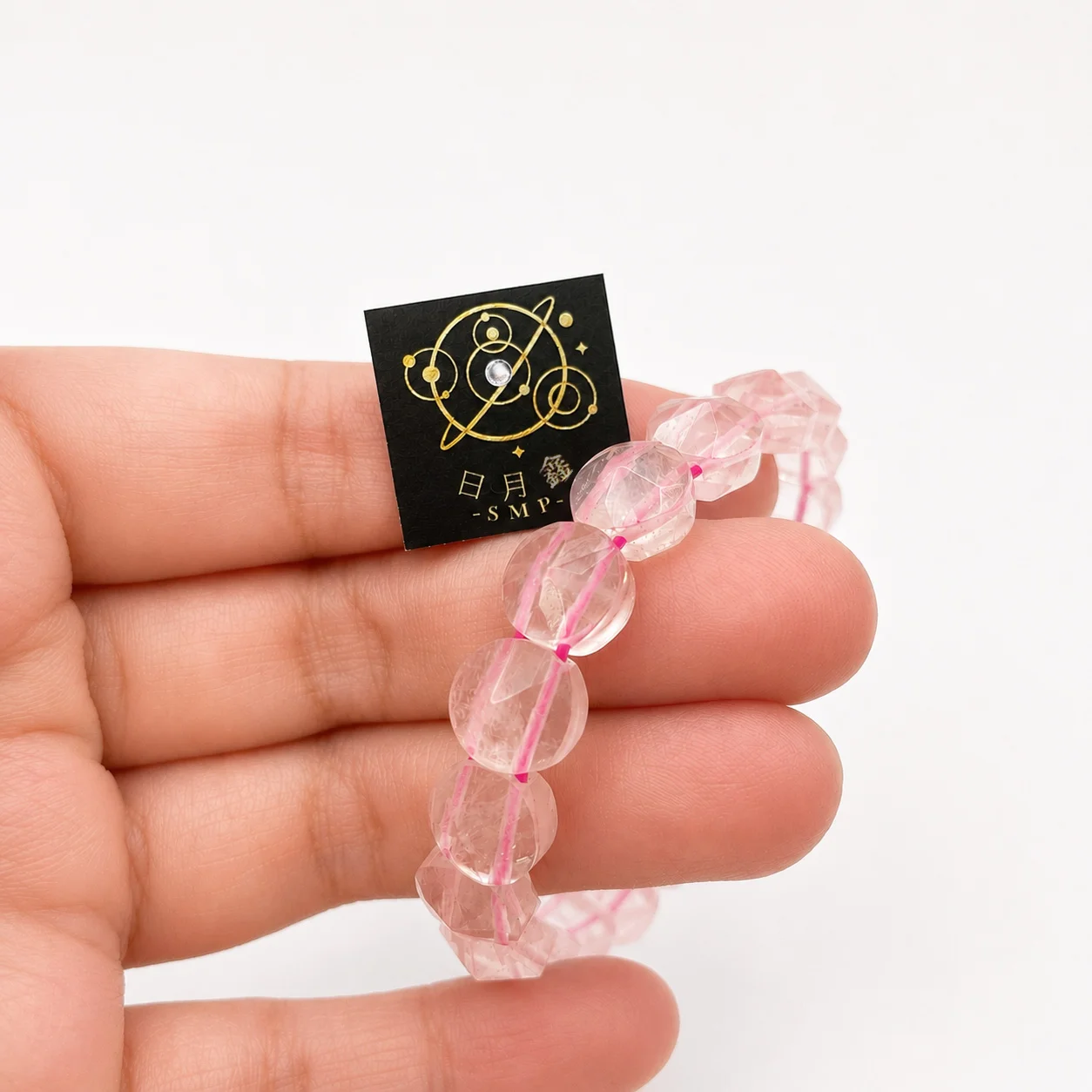 Pearl & Rose Crystal Bracelet Set 珍珠粉晶雙鍊組｜優雅甜美系列