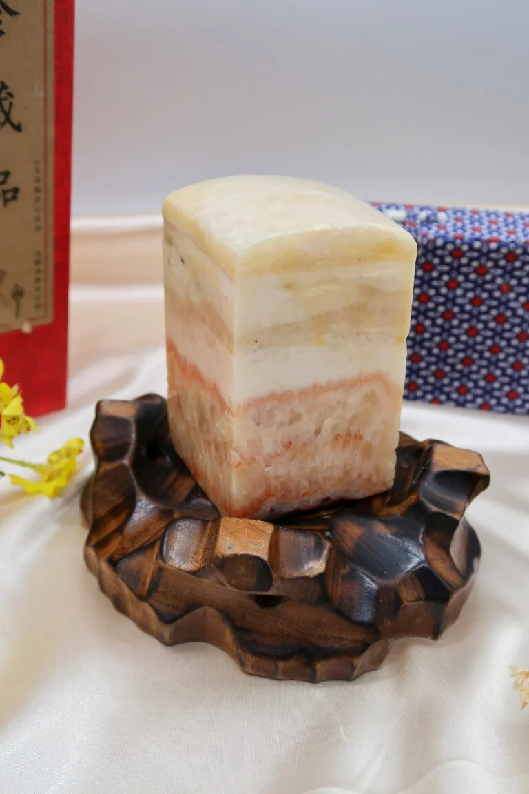 《瑞膳呈祥》肉形石大印擺飾｜天然肉形石藝術收藏・居家擺飾・企業送禮・開幕賀禮