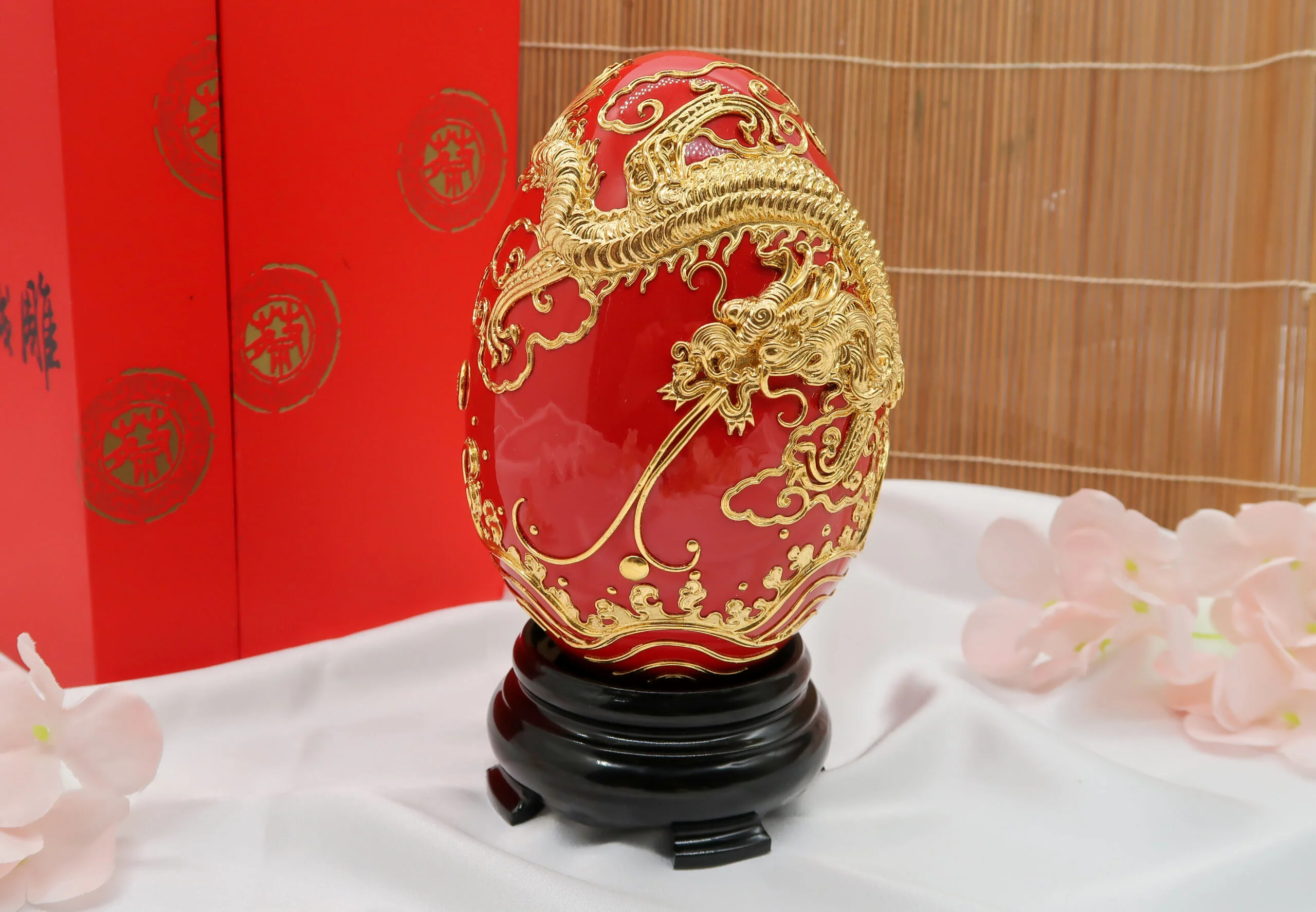 《瑞氣金龍》吉祥蛋擺飾｜龍騰祥瑞藝術精品・企業送禮・開幕賀禮・收藏擺飾